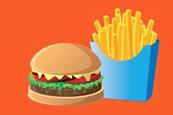 Illustration of hamburger and fries