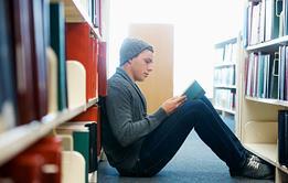 Photo of students studying (should be teenagers).