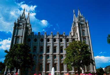 USA. United States of America. Utah. Salt Lake City. Mormon temple church.