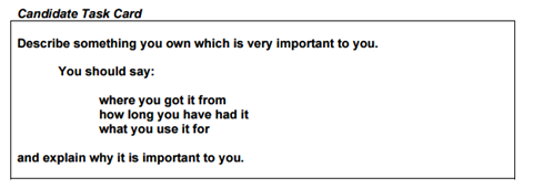 ielts speaking task card