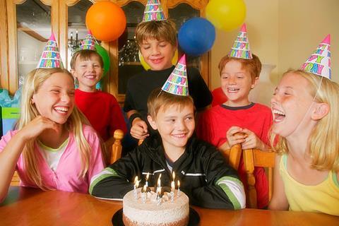 Photo of children having a party.