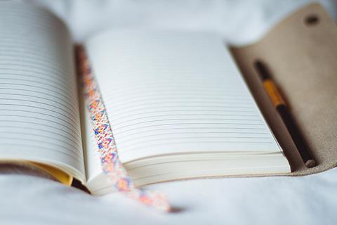 Photo of either one of these: a stationery pack, a notebook, a diary.